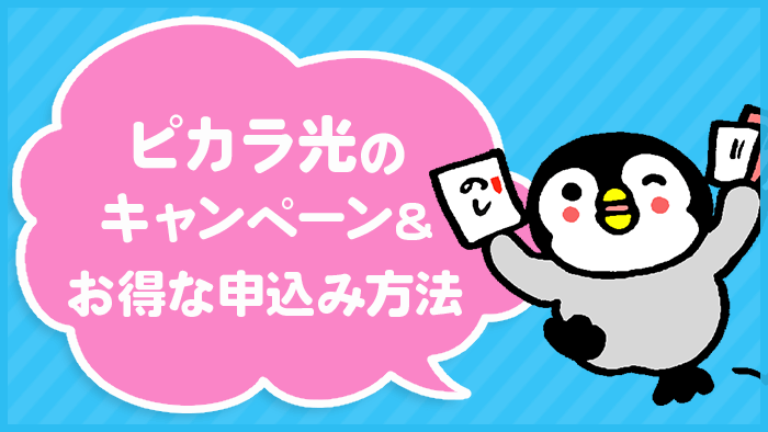 ピカラ光のキャンペーンとお得に申し込む方法を徹底解説！